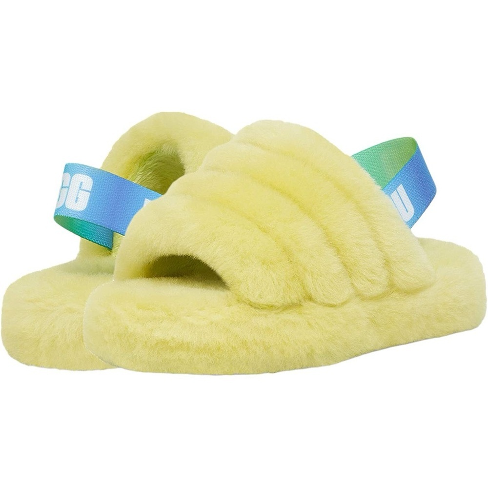 Fluff Yeah Quilted Shearling Slingback Slippers